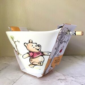 Disney Winnie the Pooh Ramen Noodle Ceramic Bowl + Chopsticks